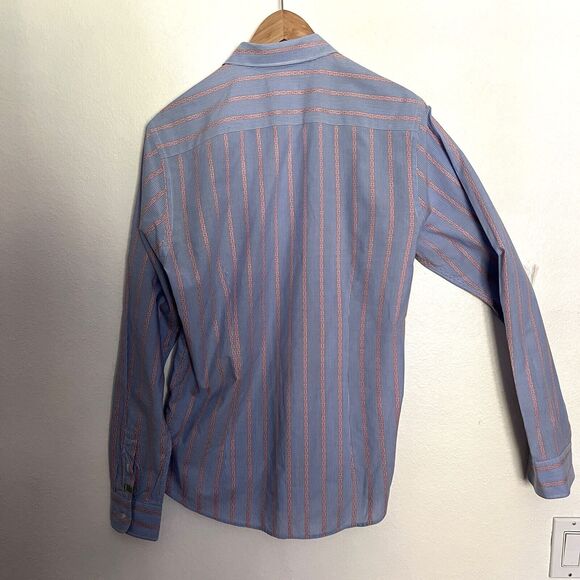 SCOTCH & SODA AMSTERDAM COUTURE PARADISE OWN MEN'S SHIRTS SIZE L BLUE Red Stripe - Picture 9 of 9